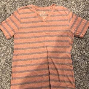 On The Byas red medium v-neck shirt